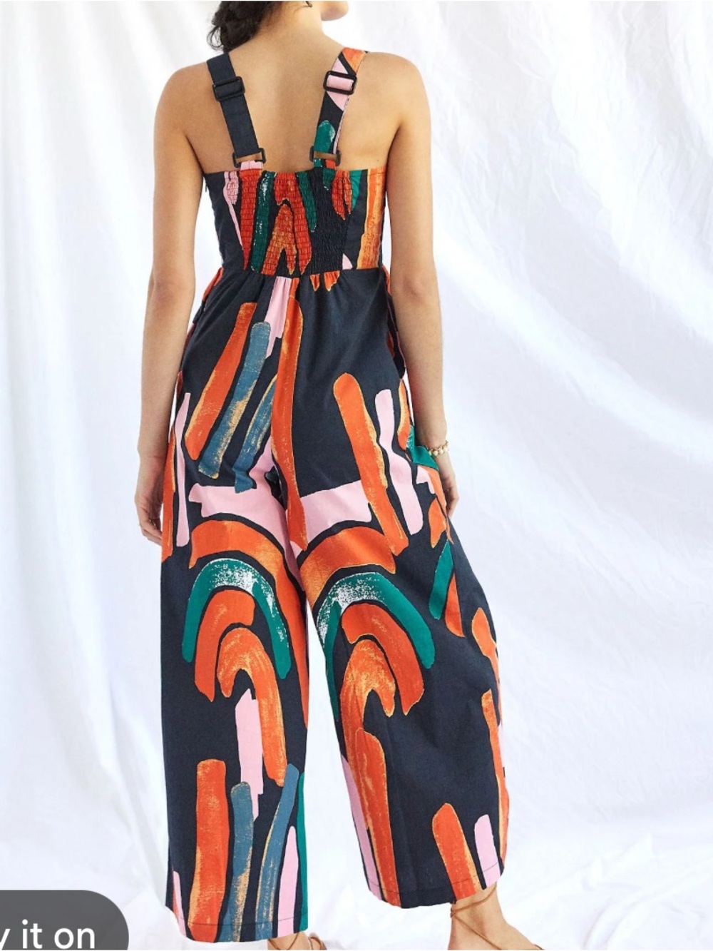 BEL KAZAN Anthropologie Arches Jumpsuit Multicolor Abstract Size M - Picture 2 of 14